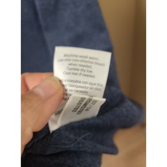 Reebok Mens Play Dry Activewear T-Shirt Medium Navy Crew Neck Short Sleeve Tee - Picture 8 of 8